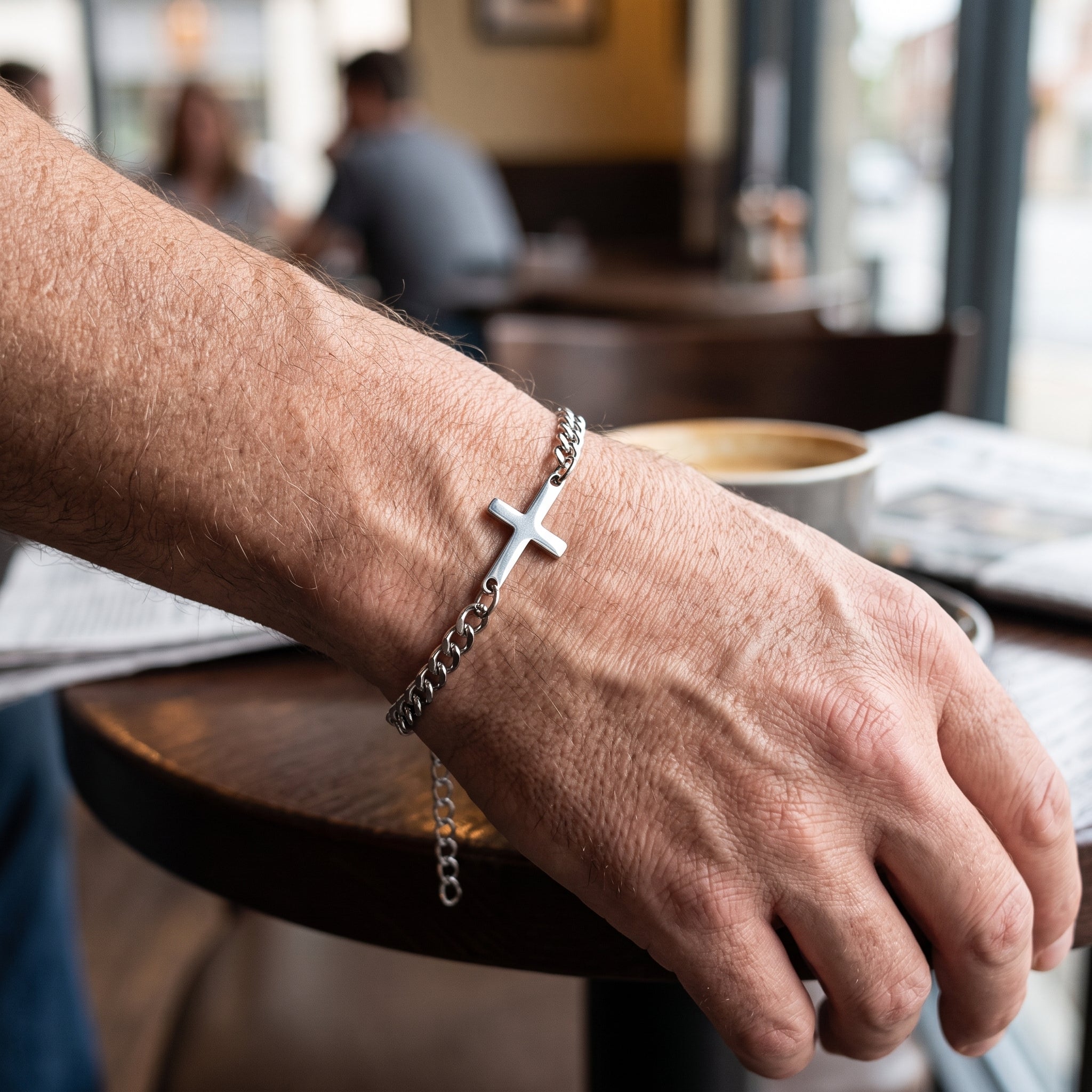 Side Cross Chain | Silver