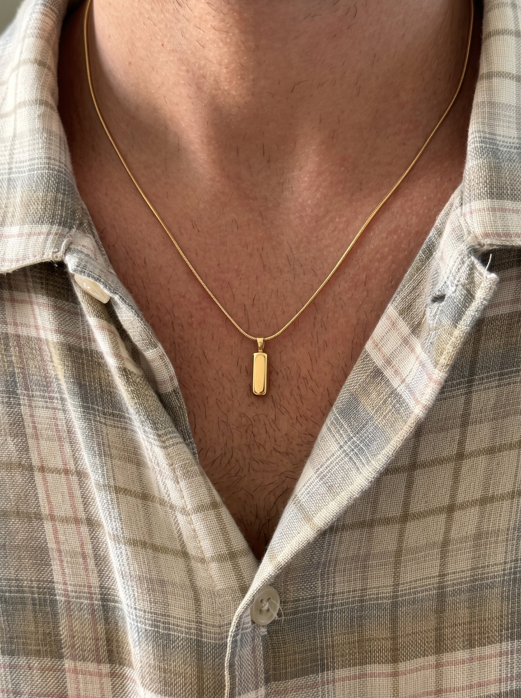 Snake Bar Pendant | Gold
