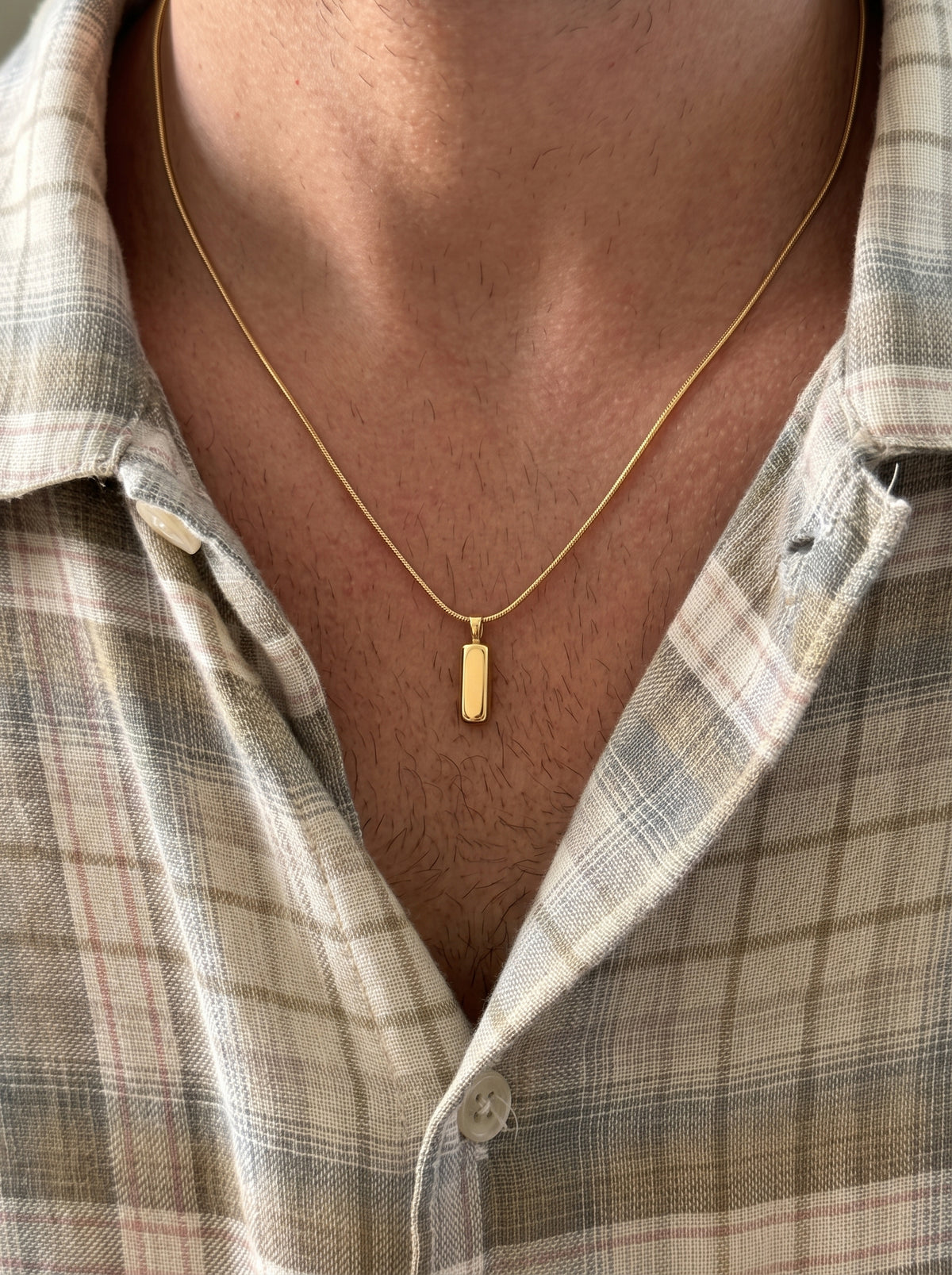 Snake Bar Pendant | Gold