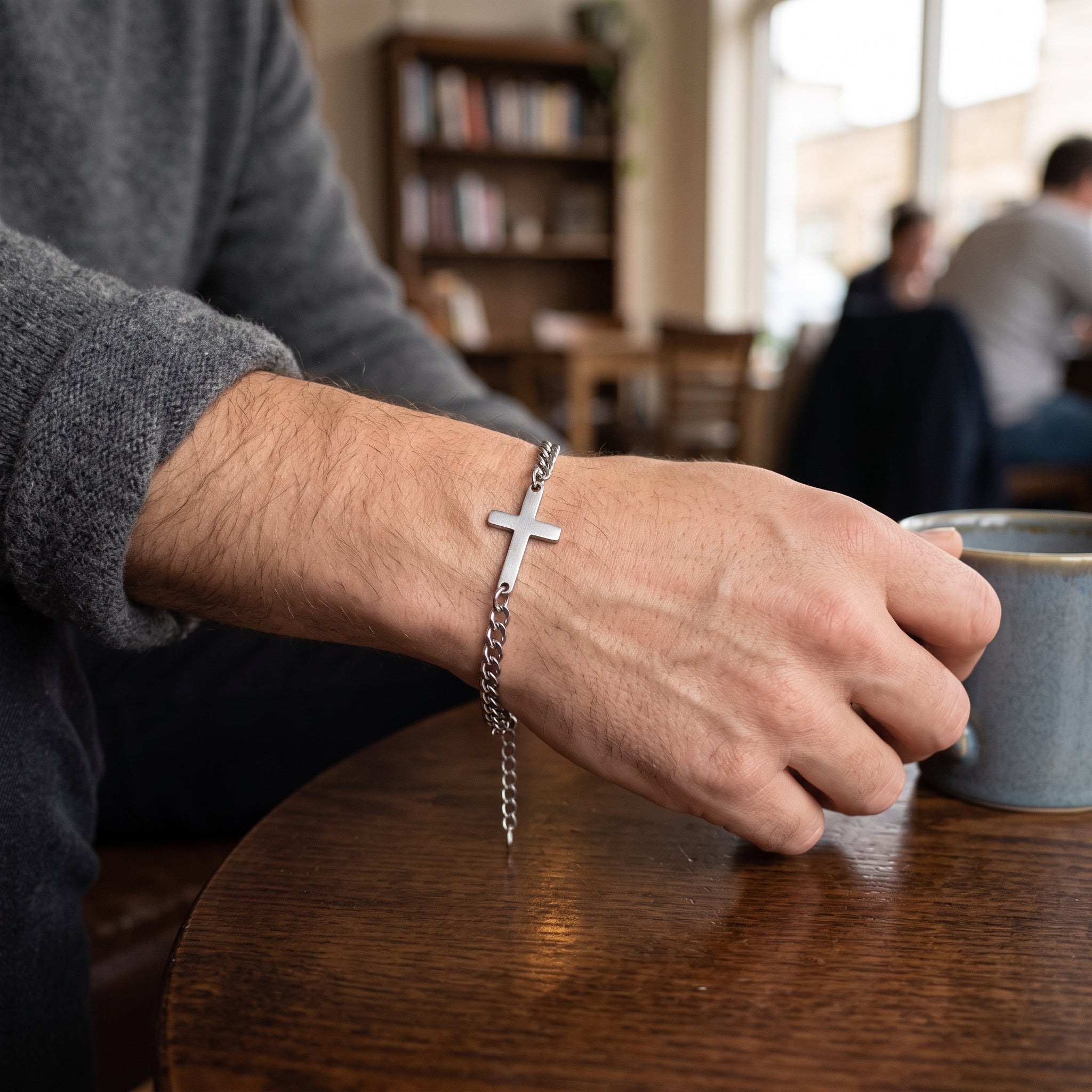 Side Cross Chain | Silver