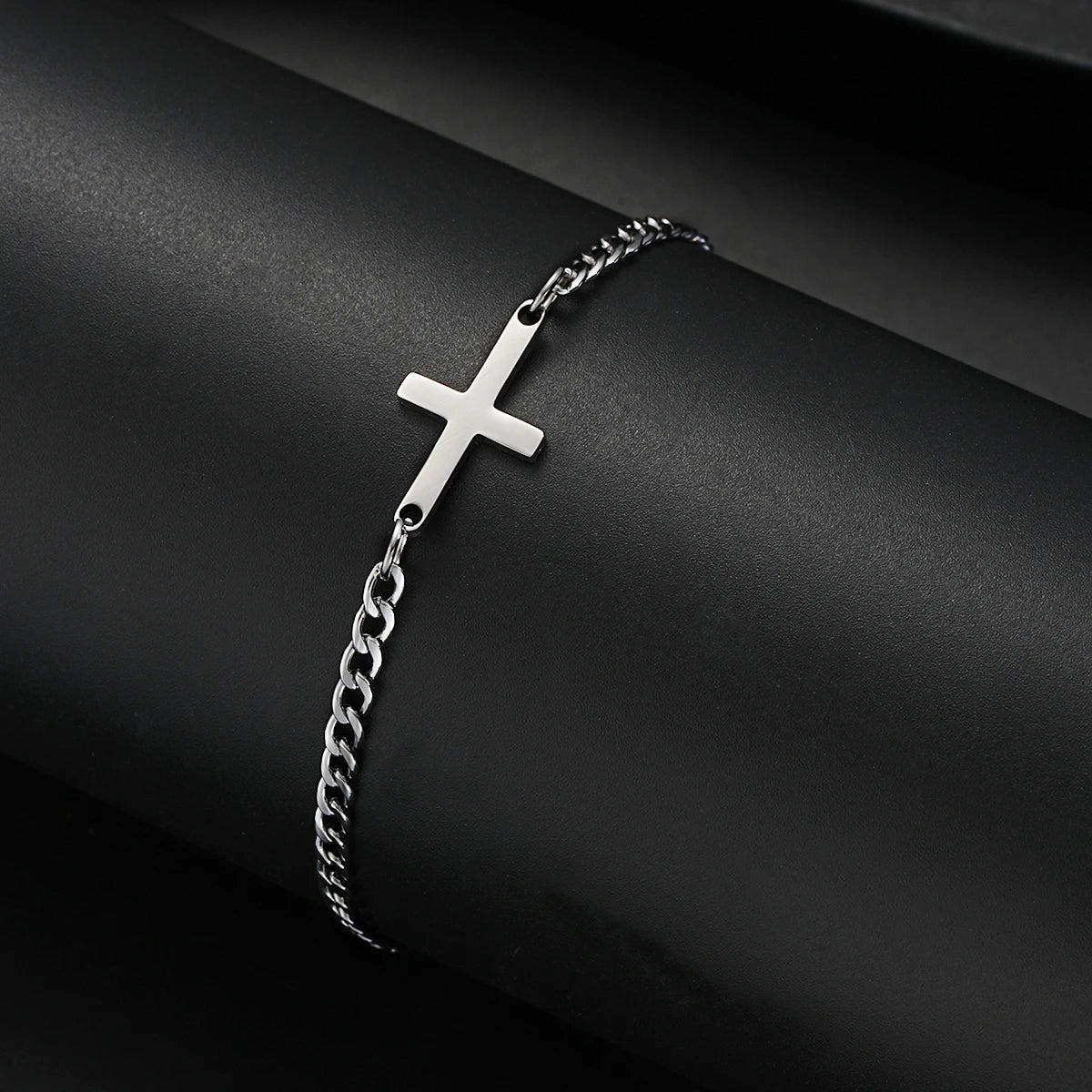 Side Cross Chain | Silver