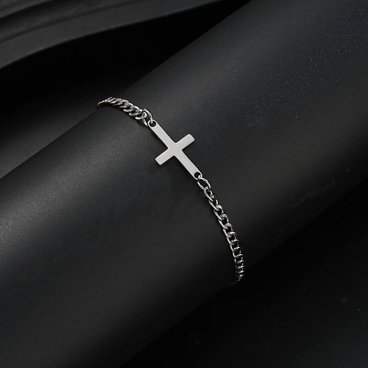 Side Cross Chain | Silver