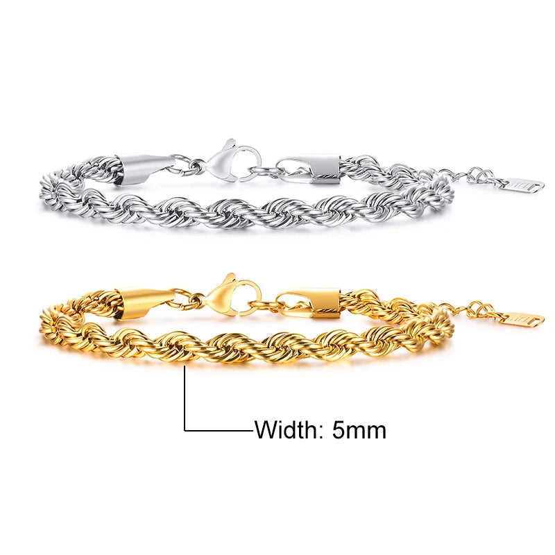 Rope Chain Bracelet | Silver