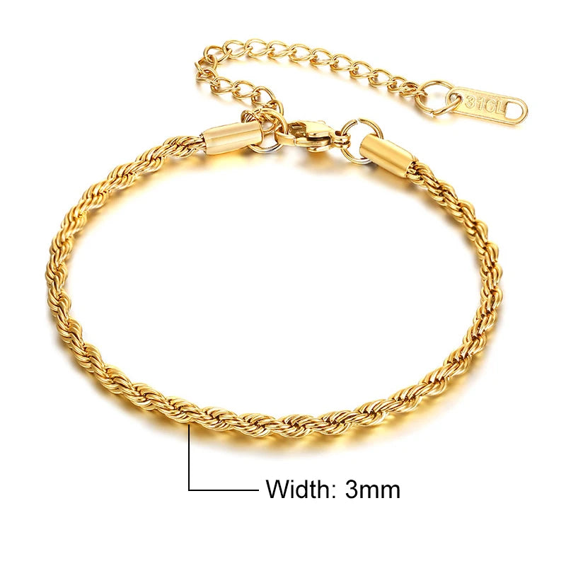 Rope Chain Bracelet | Silver