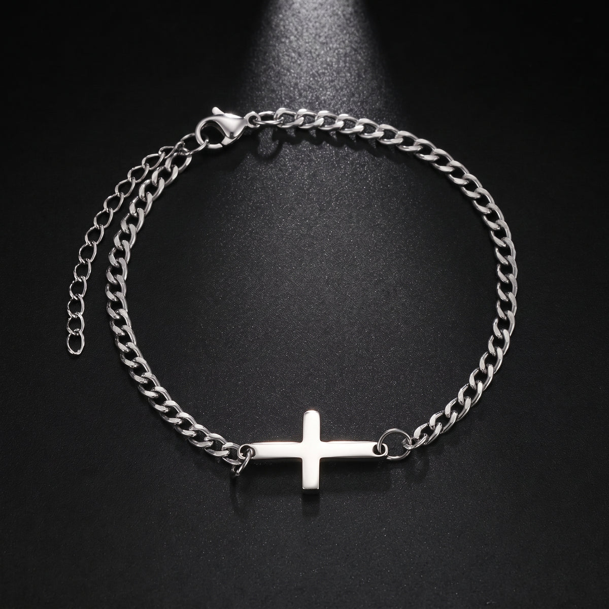 Side Cross Chain | Silver