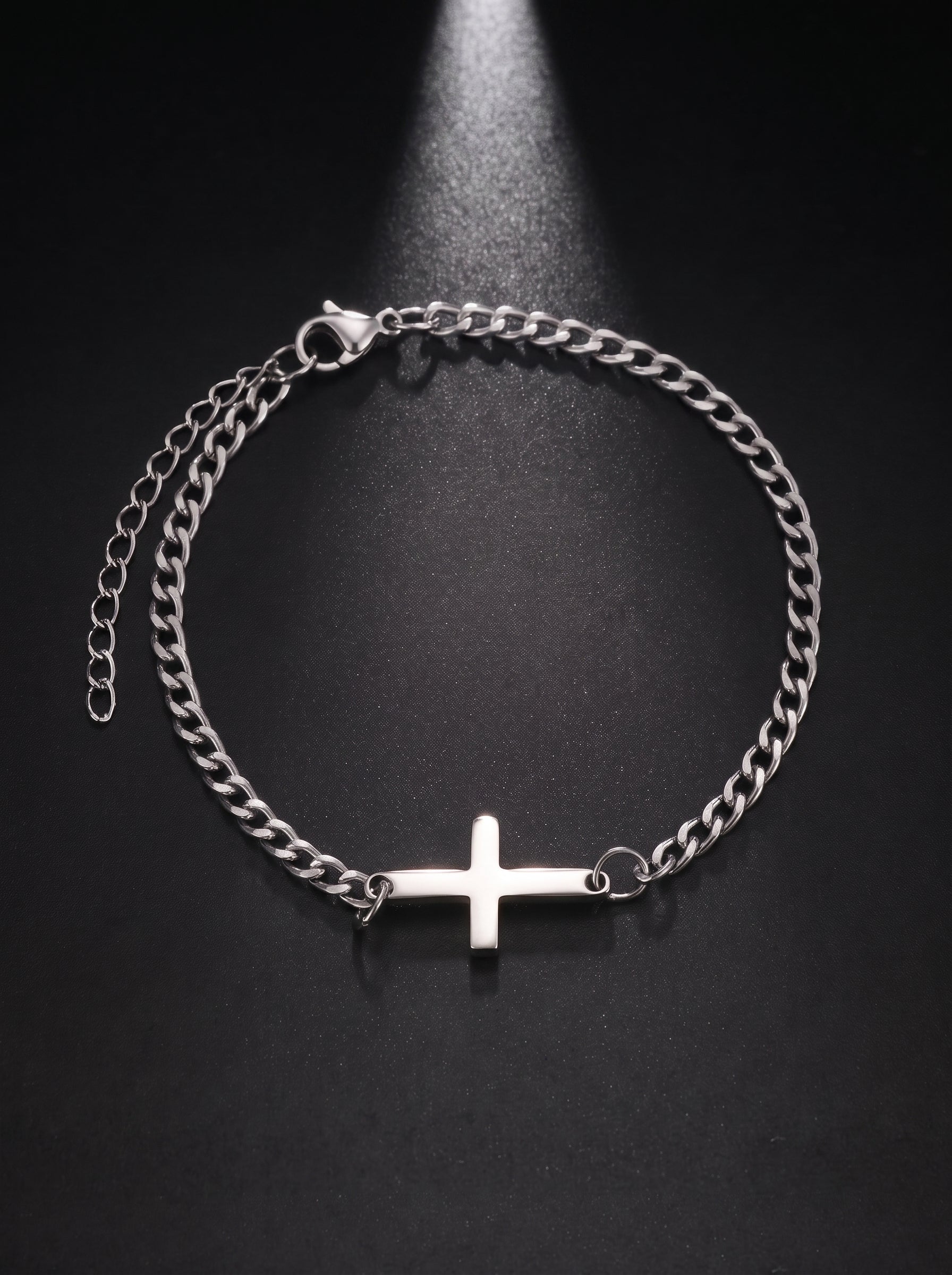 Side Cross Chain | Silver