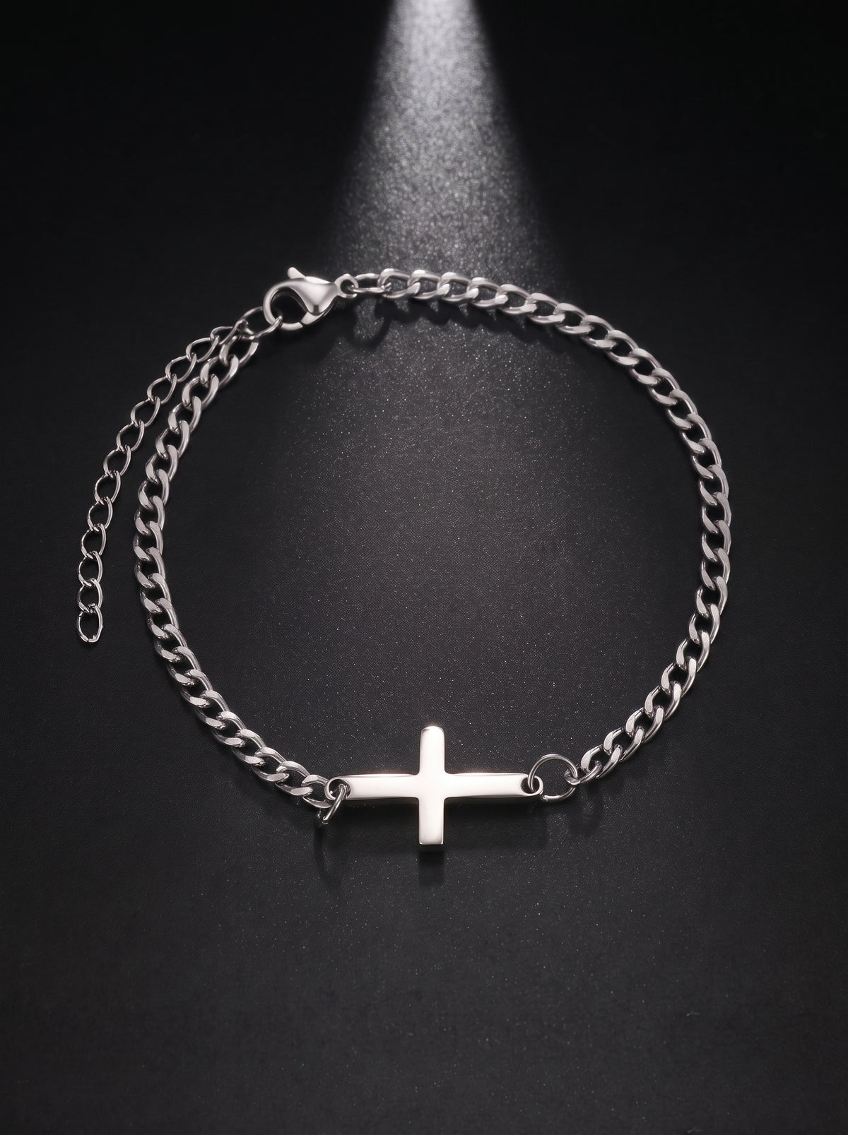 Side Cross Chain | Silver