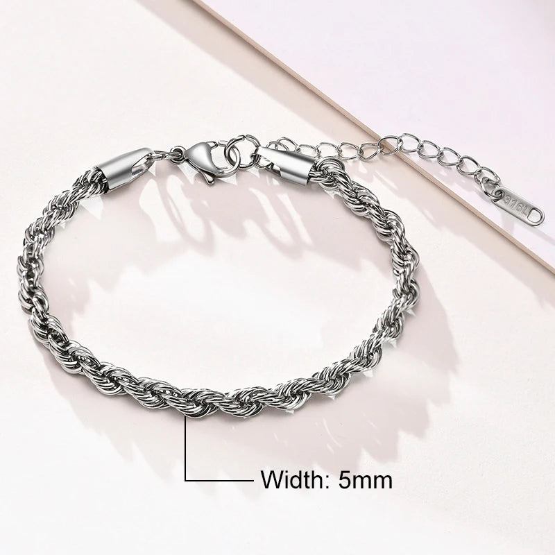 Rope Chain Bracelet | Silver