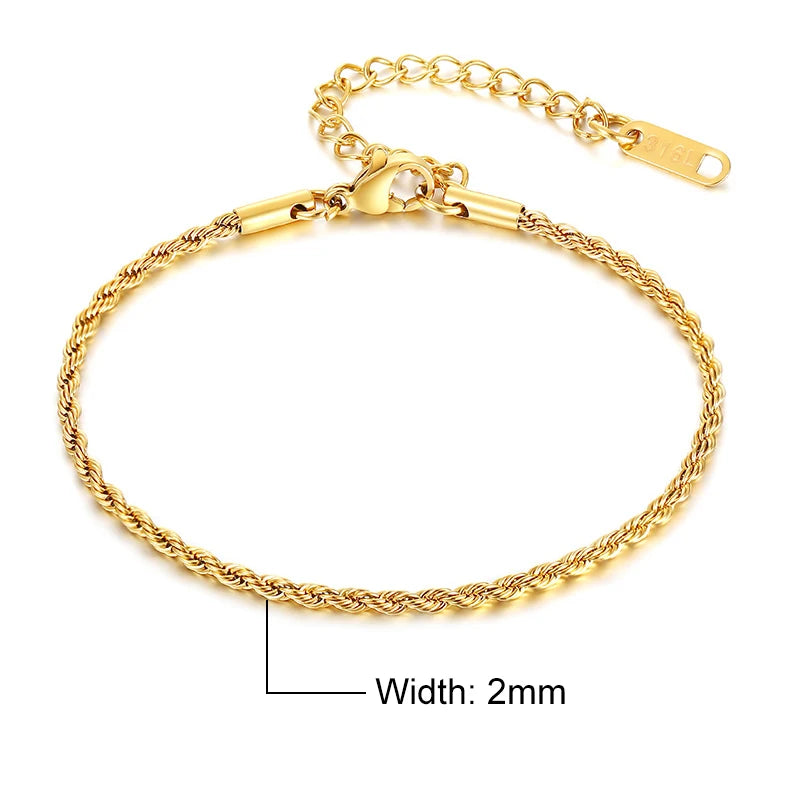 Rope Chain Bracelet | Silver